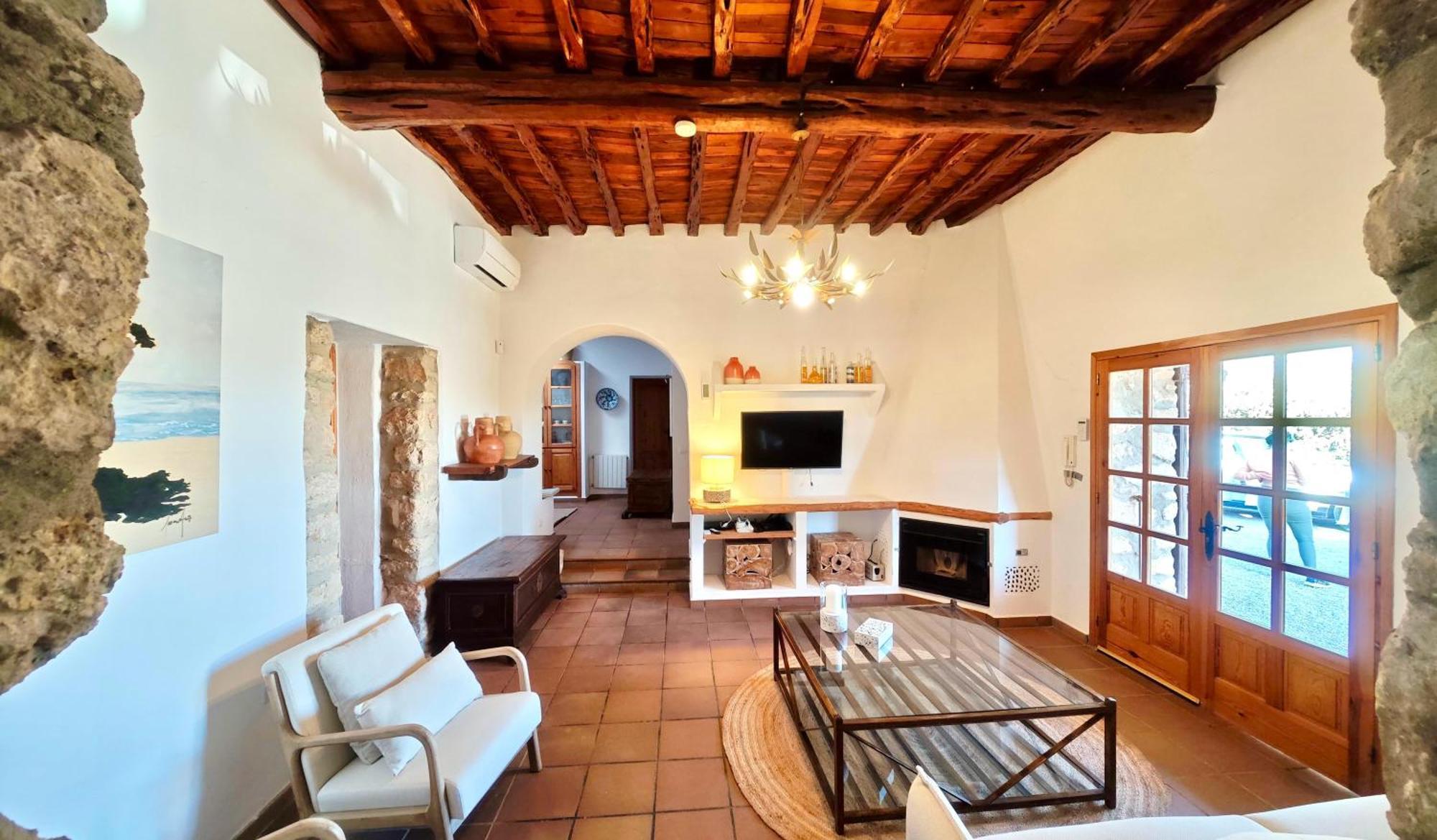 Casa Can Lluc Con Piscina, Jardin Y Vista Al Campo Sant Miquel De Balansat Exterior foto